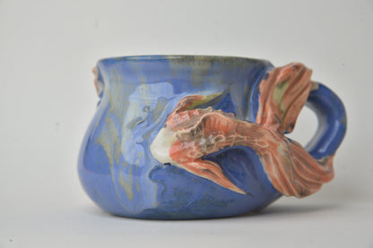 Koi Fish in Cobalt & Jade 06