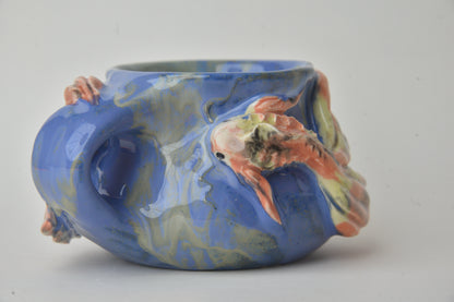 Koi Fish in Cobalt & Jade 06