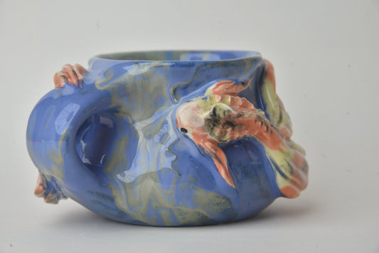 Koi Fish in Cobalt & Jade 06