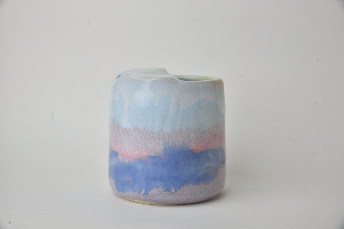 Drippy Cup (Lilac and Cobalt Pink Glaze)