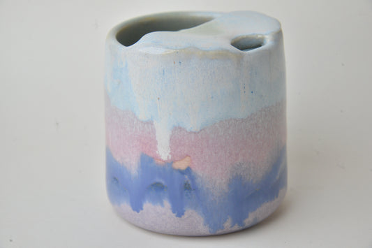 Drippy Cup (Lilac and Cobalt Pink Glaze)