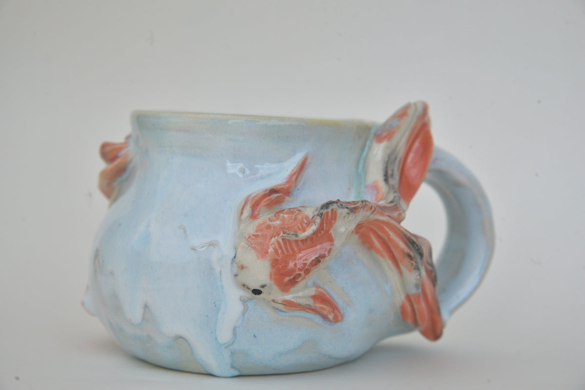 Koi Fish in Light Blue Pastels 08 *Discounted*