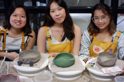 Matcha bowl making set + Painting (3-hour Pottery Handbuilding Workshop)