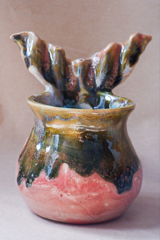 Pink Emerald Drippy Mermug (discounted)