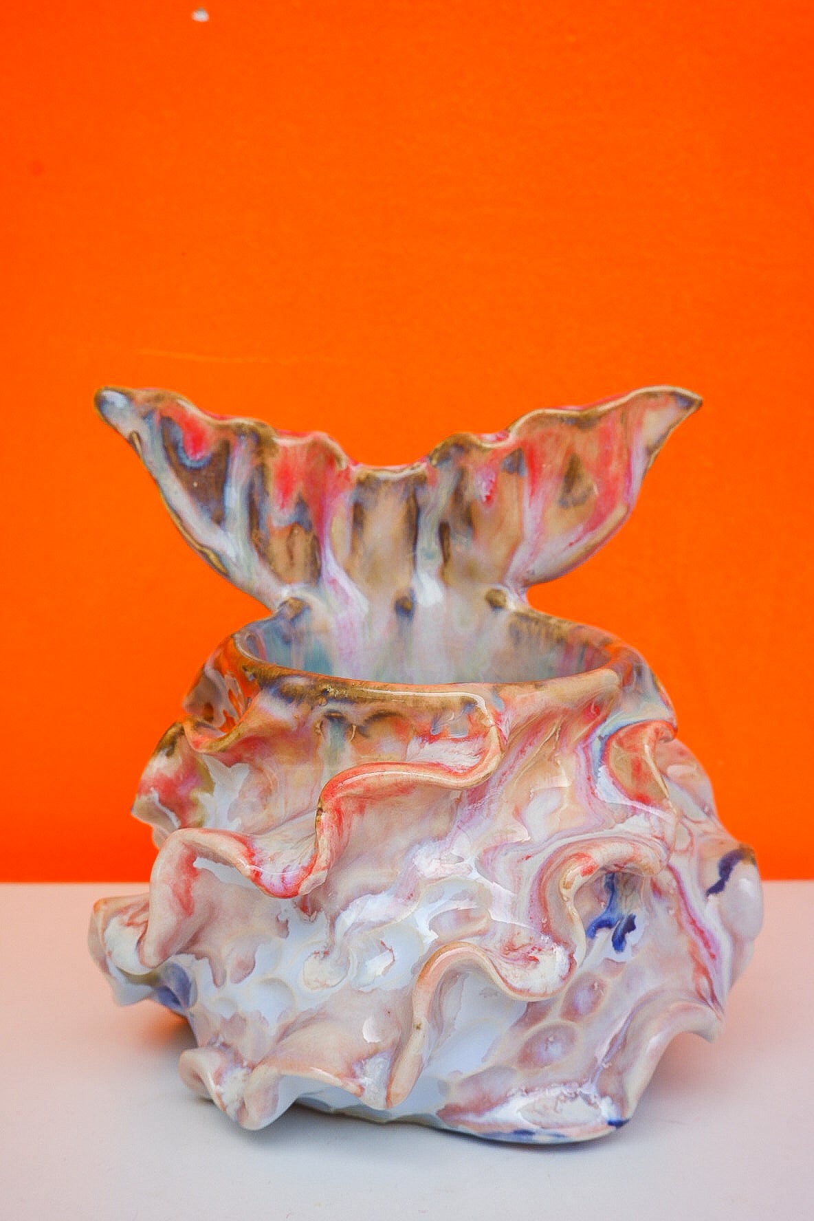 Marbled Pink Swirl Oceana Mermug