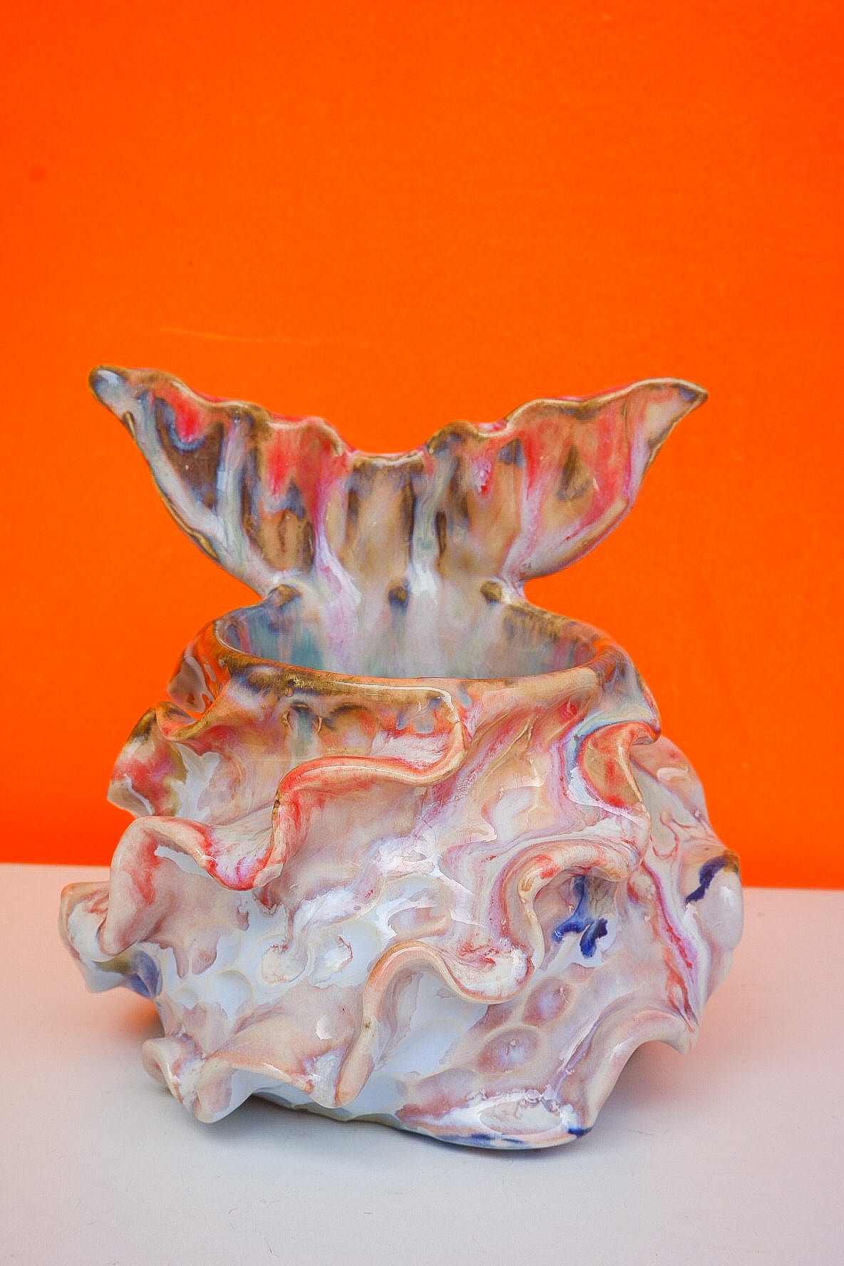 Marbled Pink Swirl Oceana Mermug
