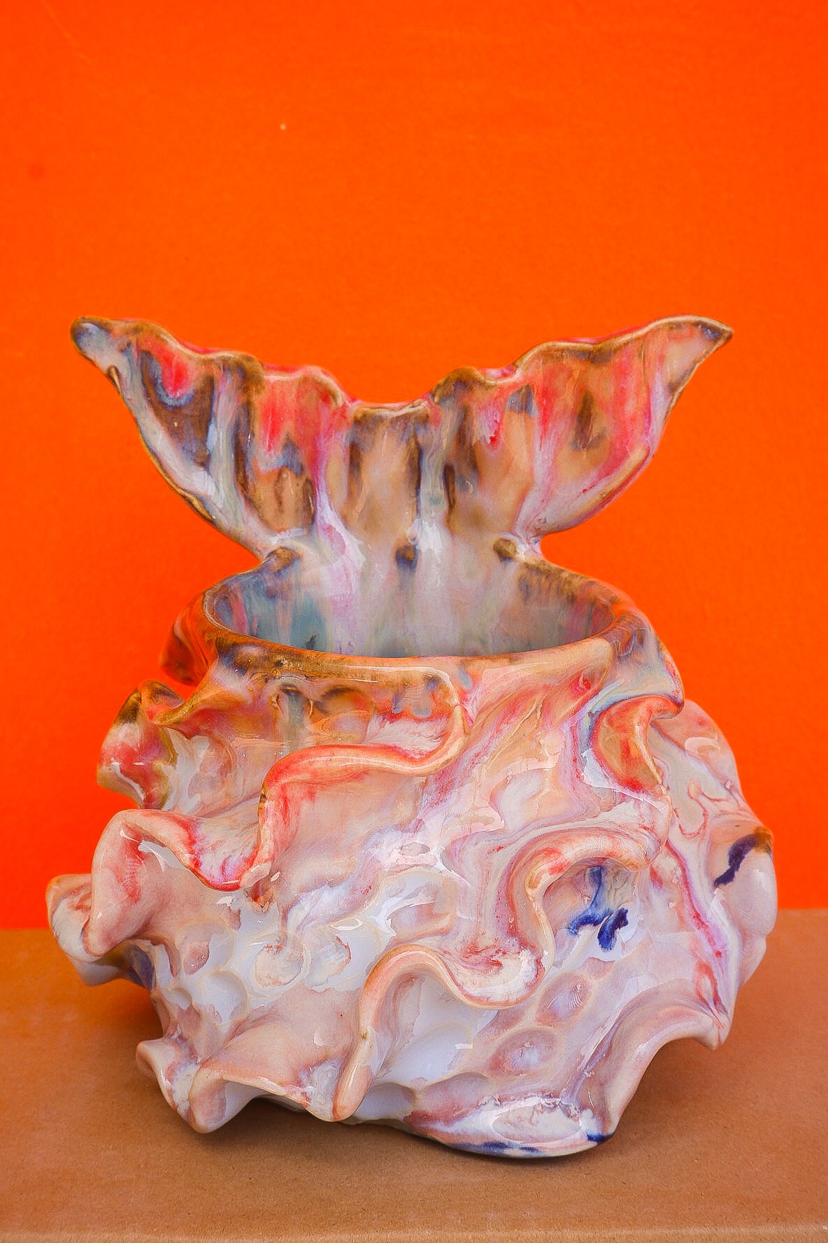 Marbled Pink Swirl Oceana Mermug