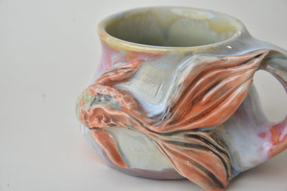 Koi Fish in Light Jade & Rose Pink Pastels 05