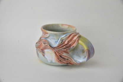 Koi Fish in Lime & Lilac Pastels 03