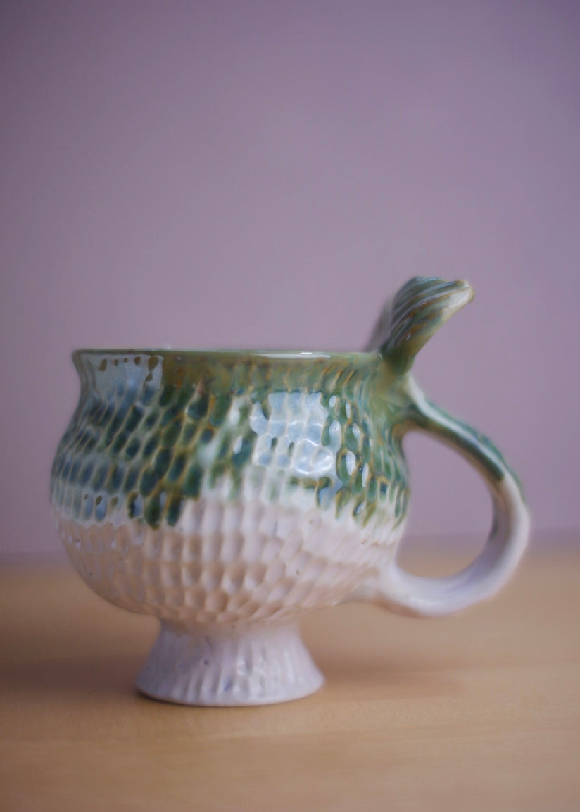 Ivory Mermaid Chalice Mug