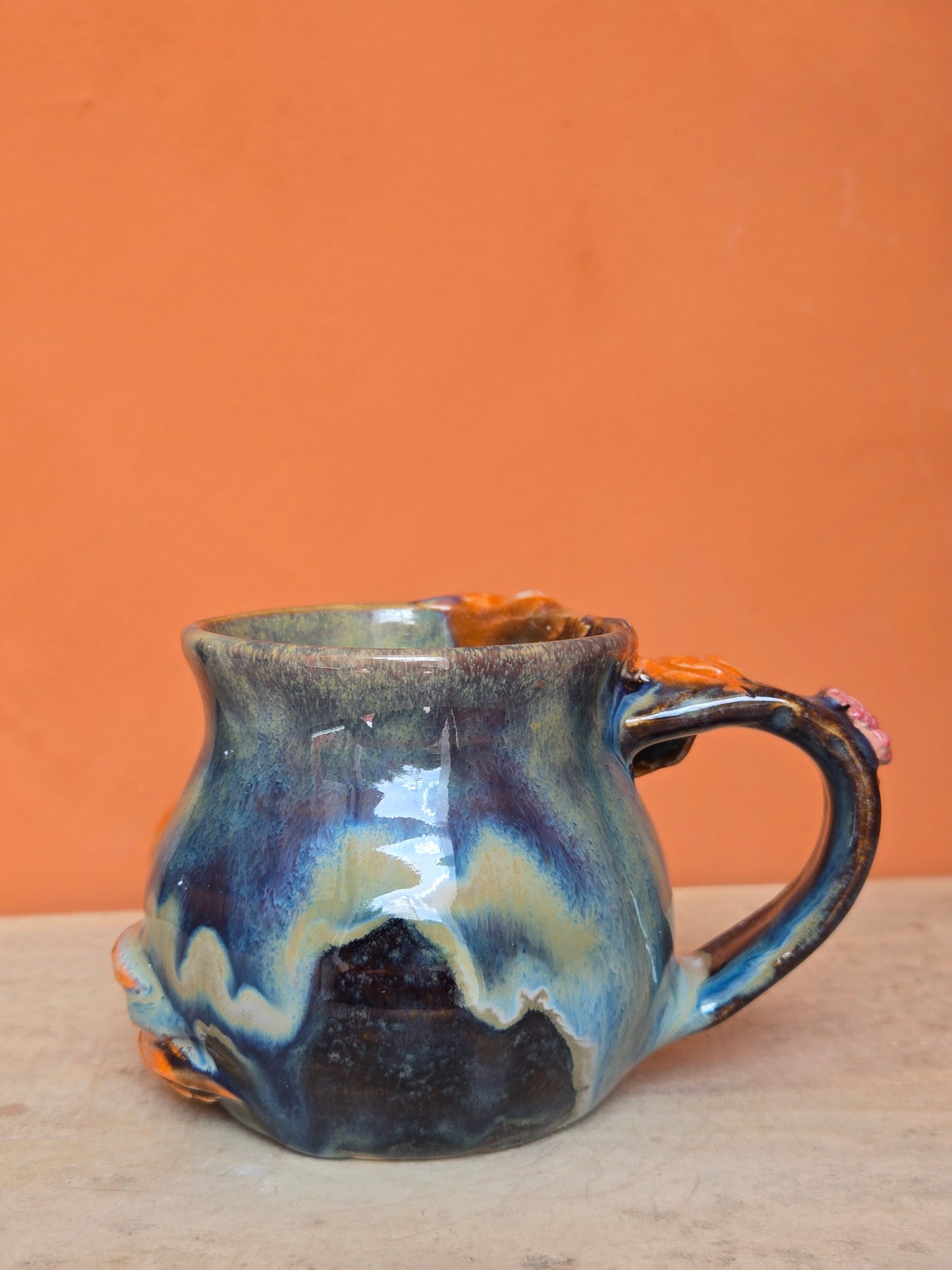 Yin yang🟠 🔴Red Koi with lotus bloom, corals and water lilies