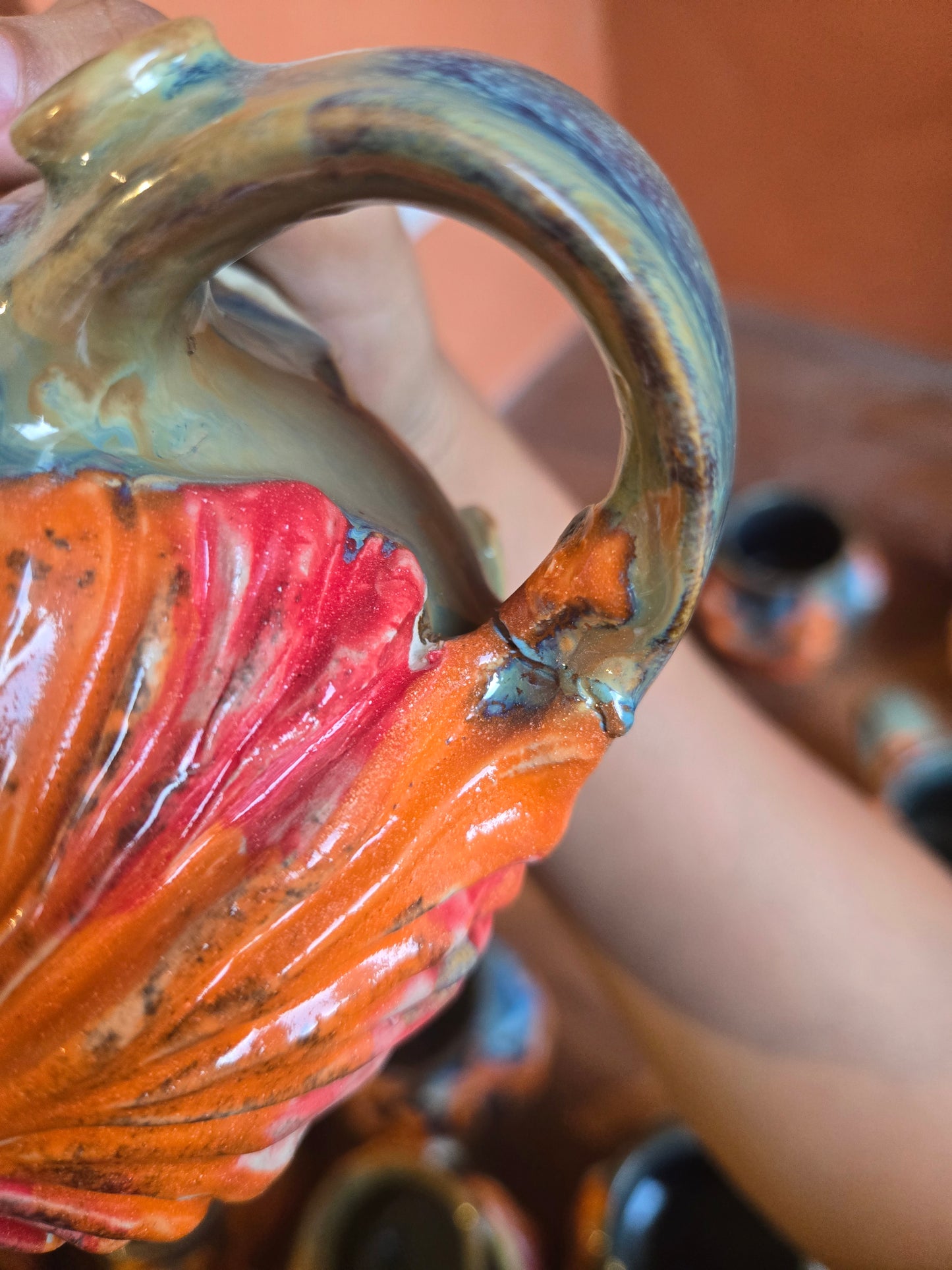 🟠🔴Orange & Red Koi with water lilies ✨️