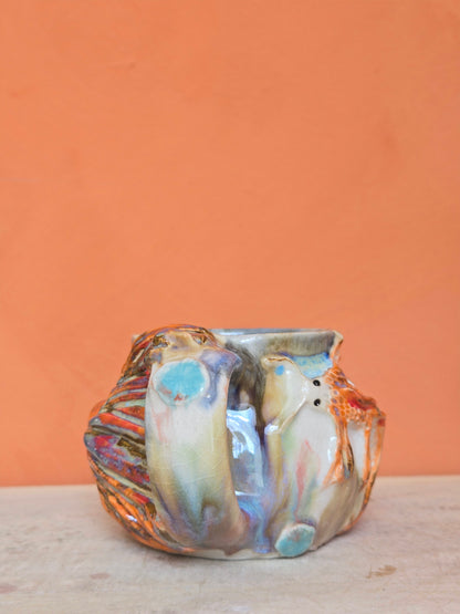 🔴 🟠 Orange & Red Koi with water lilies (discounted)