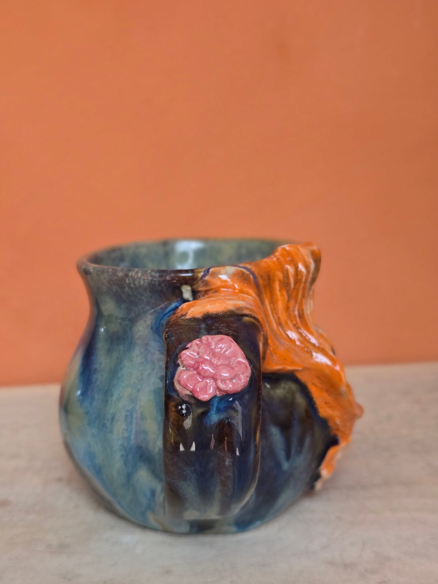 Yin yang🟠 🔴Red Koi with lotus bloom, corals and water lilies