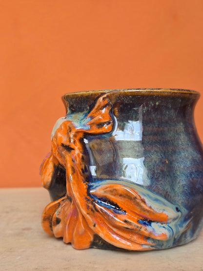 Yin yang🟠 Orange Koi with lotus bloom