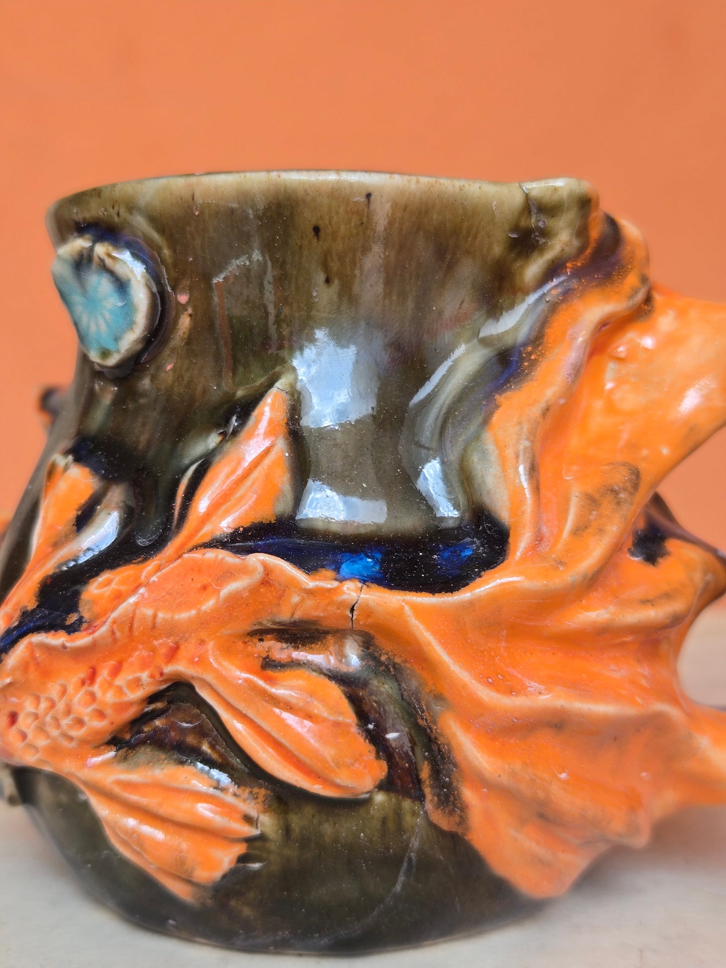 🟠 Orange Koi with water lily (discounted)