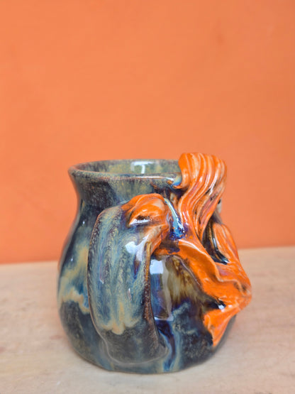 🔴yin yang with lotus bloom, corals and water lilies