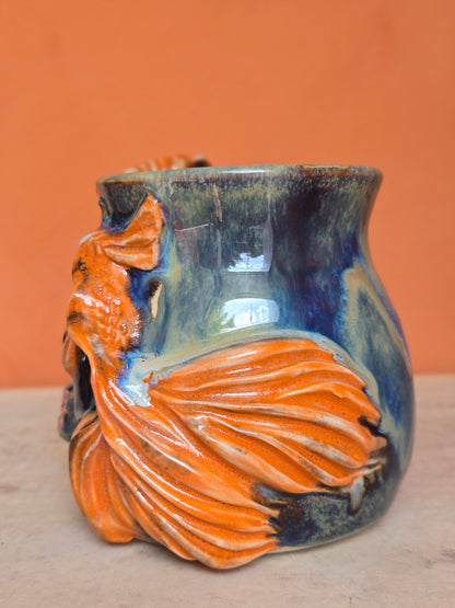 🔴yin yang with lotus bloom, corals and water lilies