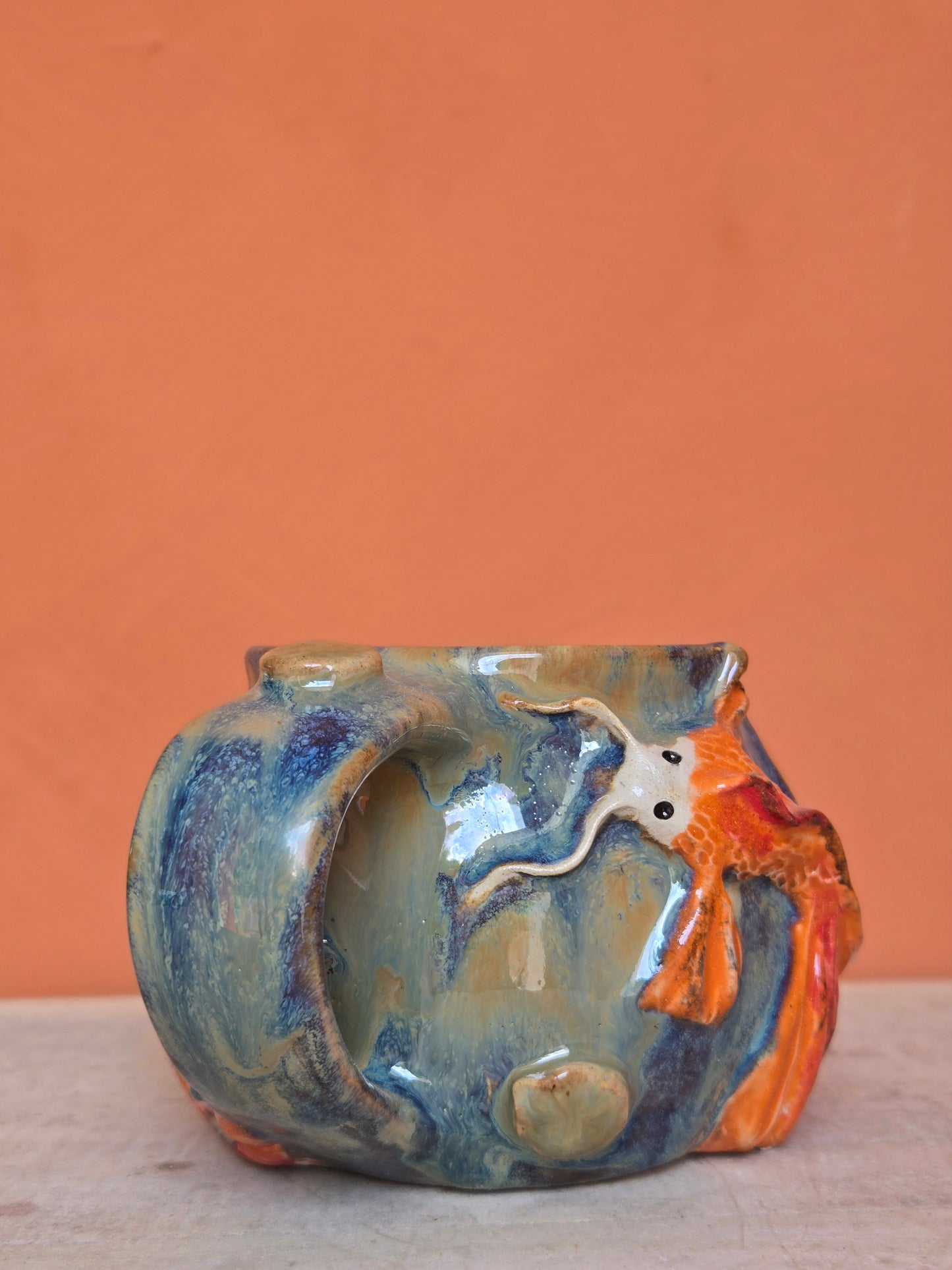 🟠🔴Orange & Red Koi with water lilies ✨️