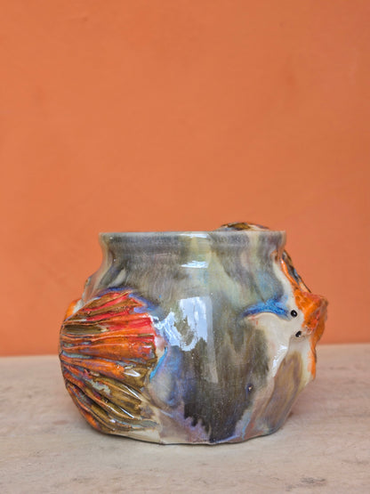 🔴 🟠 Orange & Red Koi with water lilies (discounted)