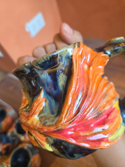 🟡 🟠 Orange & Gold Koi with water lilies  (discounted)