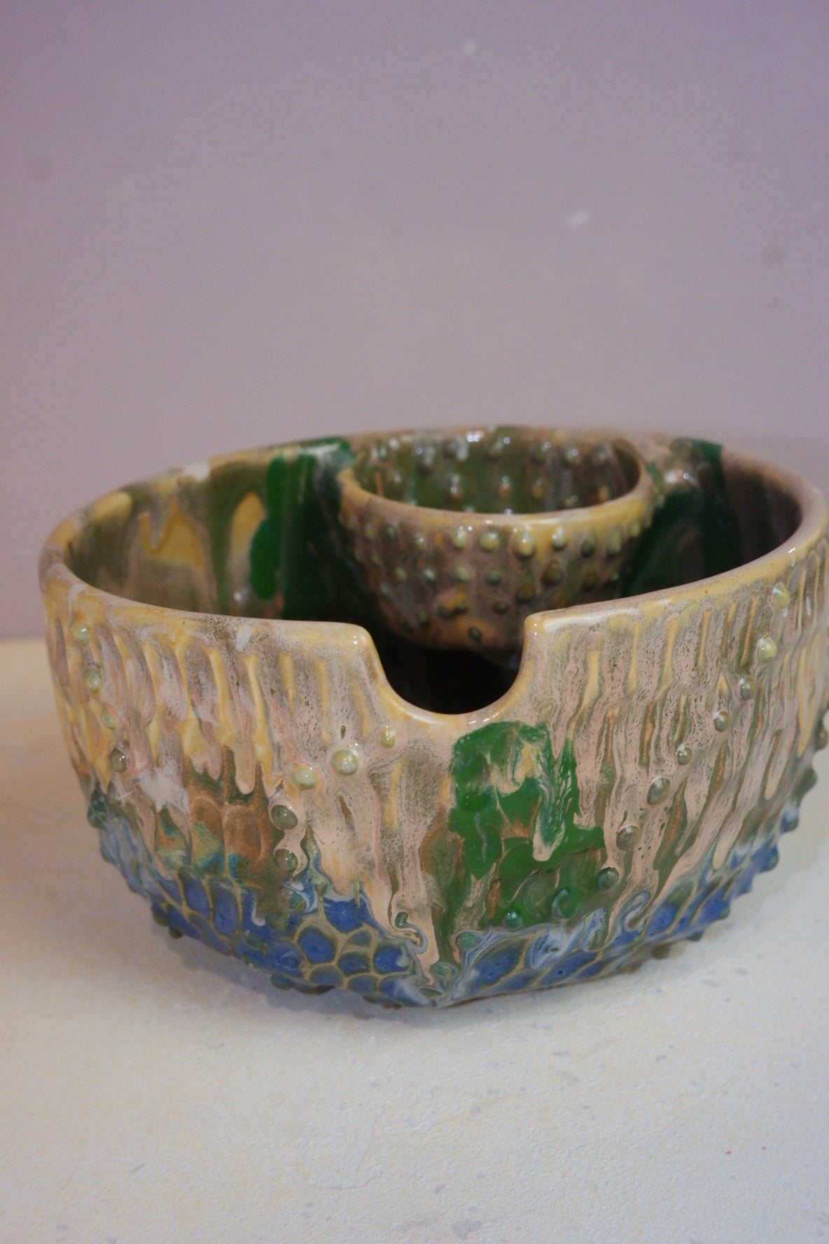 Mermaid ramen bowl (discounted: slight crack on the 2nd mini bowl side)